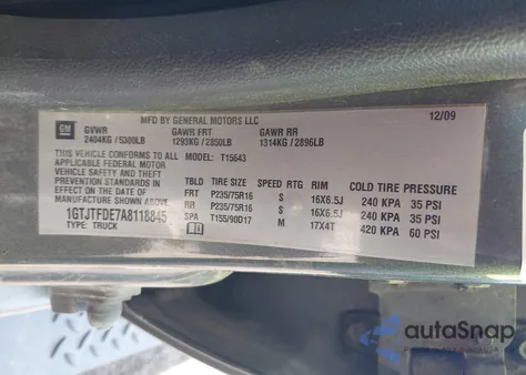 2010 GMC Canyon Slt из США, поврежденный, VIN 1GTJTFDE7A8118845